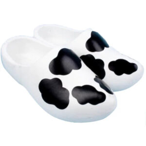 EVA PU Klomp zwart-witte koeienprint